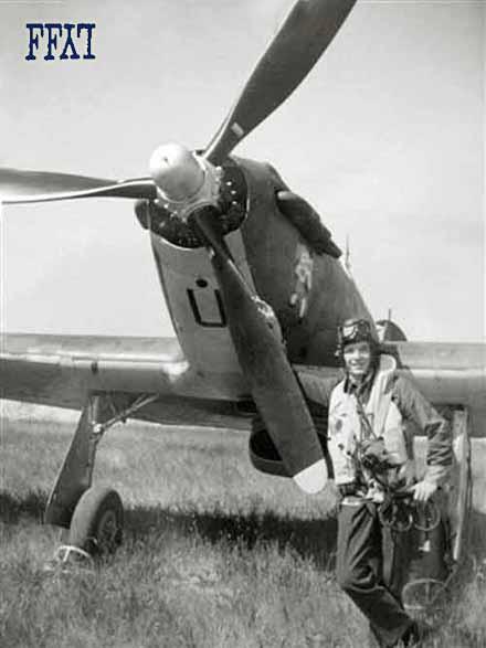 George Lawson with a 135 Sqn. Hurricane